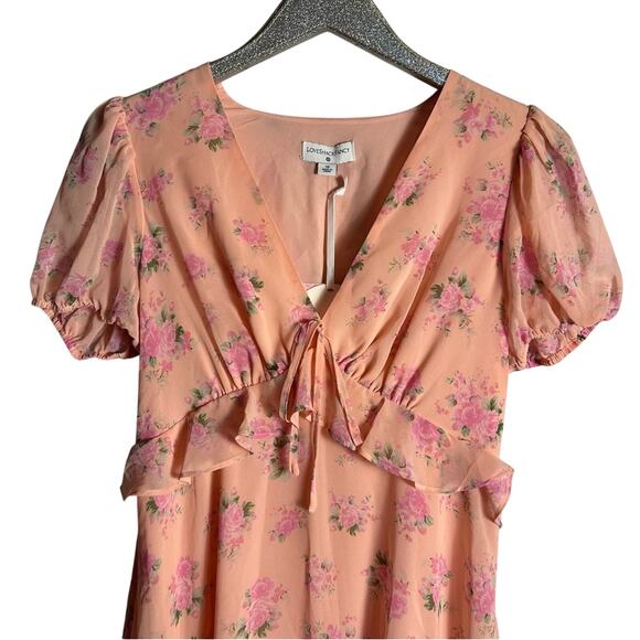 LoveShackFancy x Target Pink Floral Ruffle Dress NEW - Picture 3 of 7